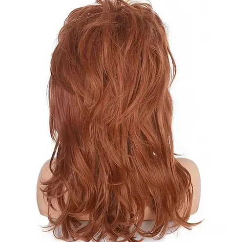 Wig rambut sintetis Peggy Bundy Beehive 80s, Wig rambut sintetis panjang bergelombang untuk ibu rumah tangga menikah, kostum Cosplay Vintage Halloween