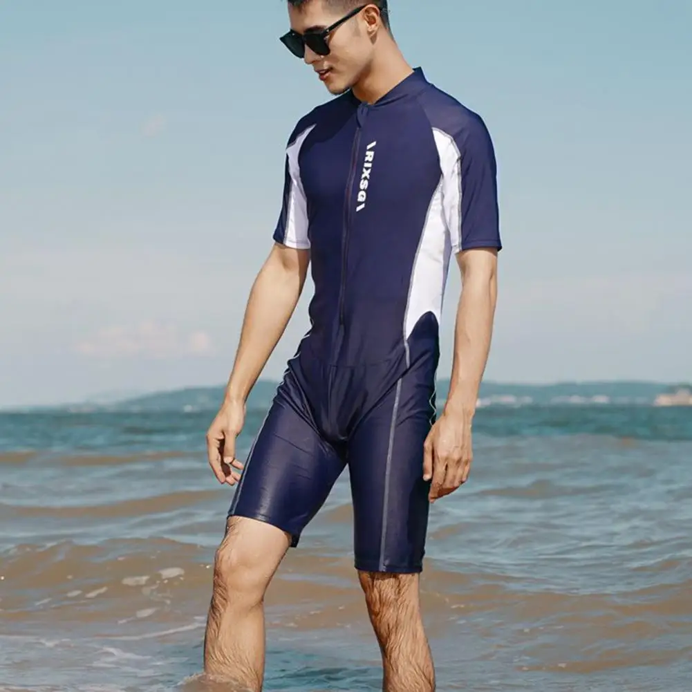 Soft Men Swimwear Lightweight Skinny Swimsuit Quick Drying Swim Training Bathing Suit Men Swimwear  Protective