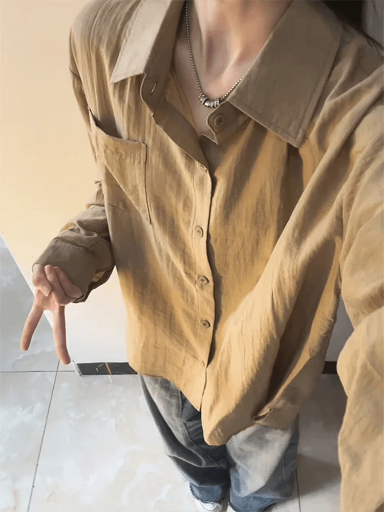 

Мужская повседневная льняная одежда синего цвета Long Sve, свободная посадка, удобная осенняя верхняя одежда для пар CleanFit Sle Youth Trend