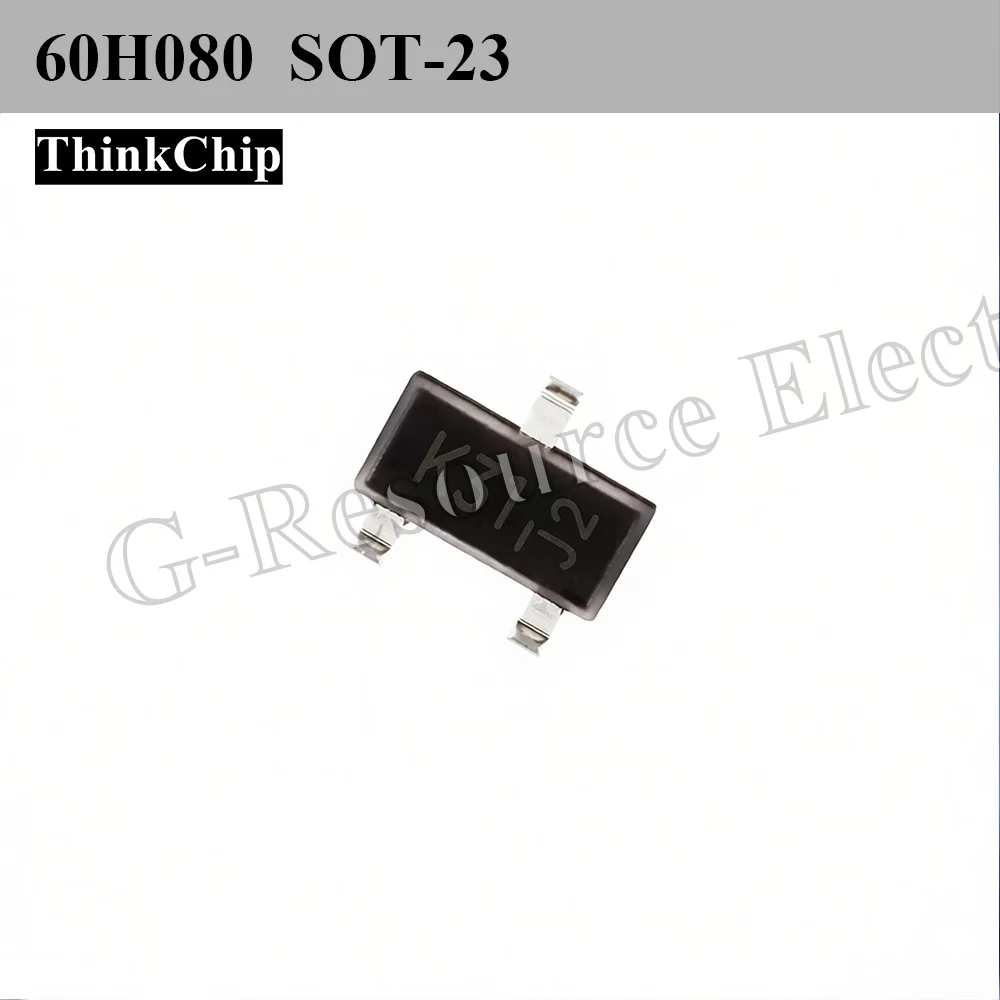 (10pcs) 60H080 (Marking K31) SOT-23 N-Channel Enhanced MOSFET Transistor