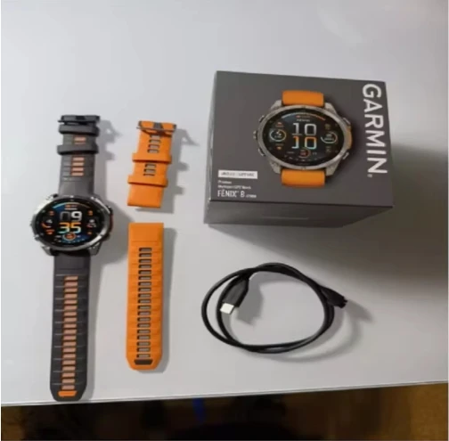 

Authentic Fenix 8-51mm AMOLED Sapphire GPS Smartwatch Multisport Titanium Orange / DLC Yellow 3-year Warranty Surround Sound