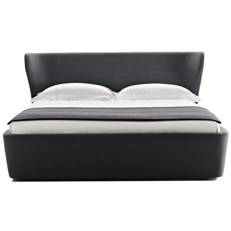 

Nordic light luxury bed, modern simplicity, fabric tatami double bed