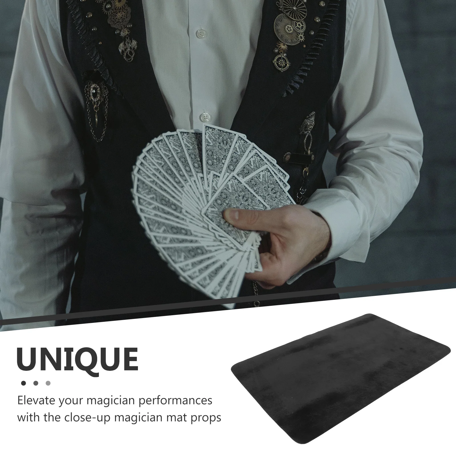 

1pc Poker Mat 60X40Cm Close-Up Magician Pad Non-Slip Reusable Trick Prop For Card Coin Games Party Gimmick