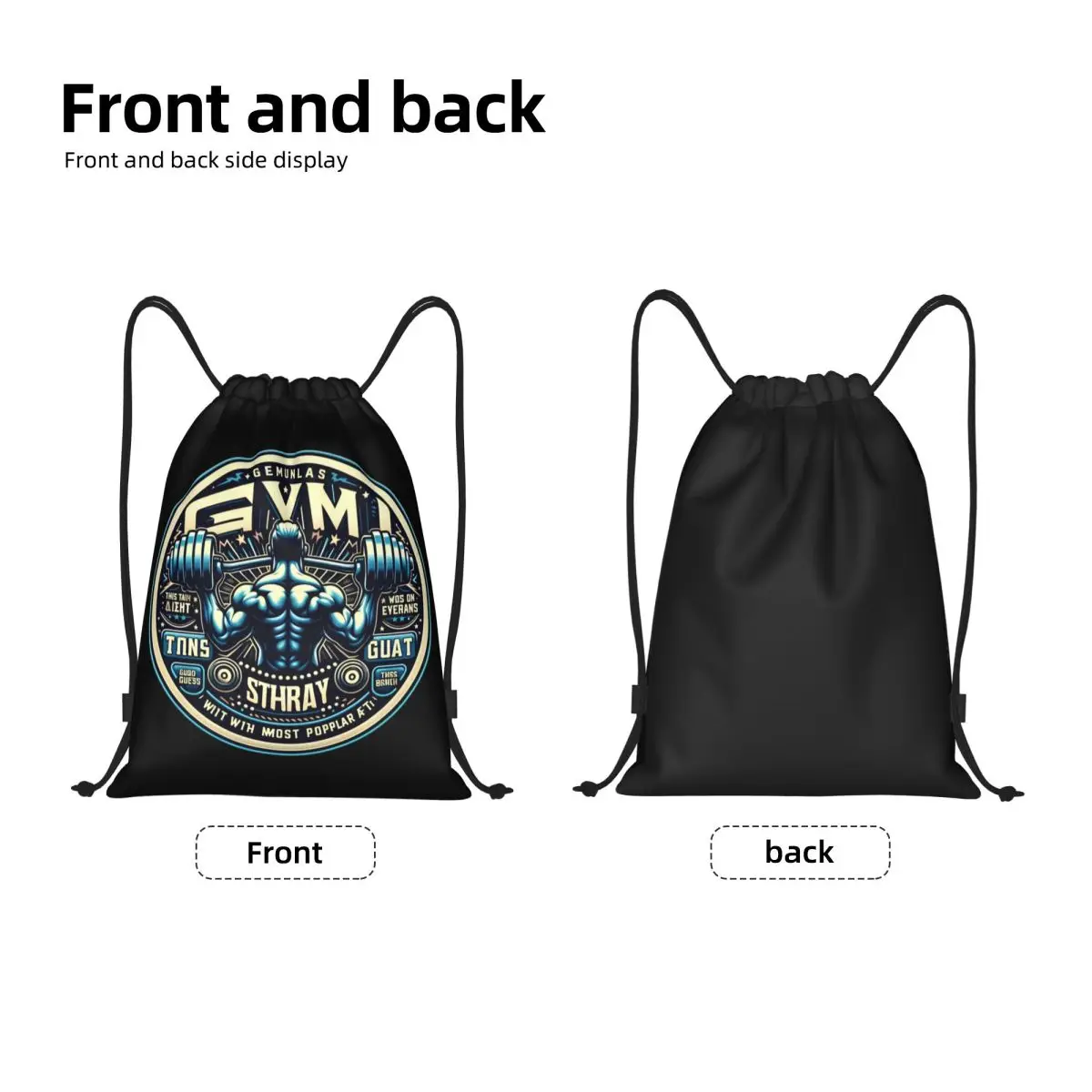 Power Lifter's Pride Drawstring Bags Men Women Portable Gym Sports Sackpack Gym Warrior Shopping Storage Backpacks