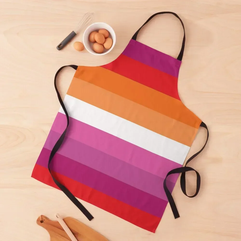 

Lesbian Pride Flag Apron Womens Dresses men with pockets Things For Home And Kitchen Apron