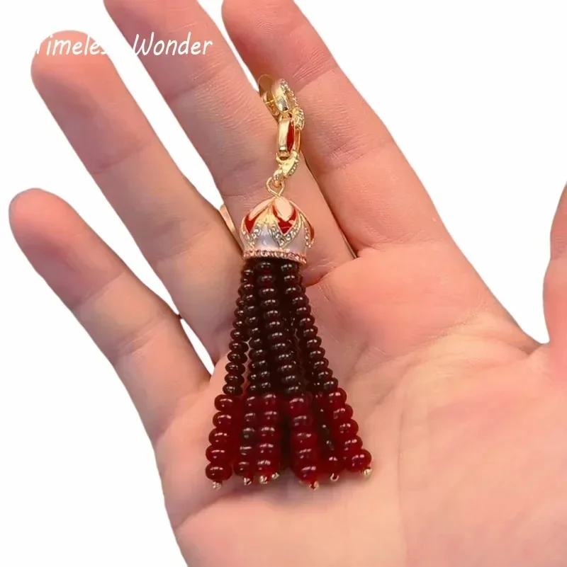 Timeless Wonder Fancy Zircon Geo Stone Tassel Stud Earrings for Women Designer Jewelry Gift Brincos Trendy Top Mix Rare 3282