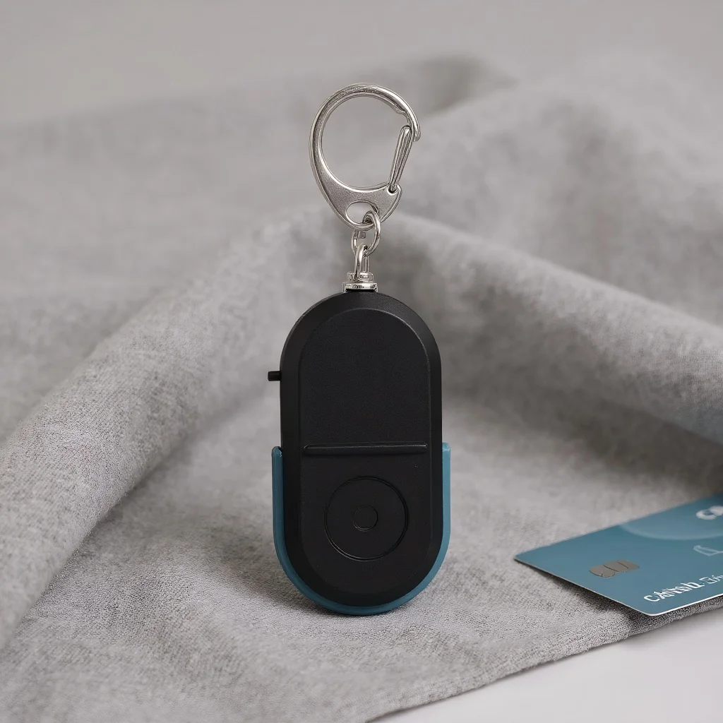 

​ ​ Мини-светодиодный поиск автомобильных ключей-брелок со звуковым искателем свистка и защитой от потери сигнализации ​ ​