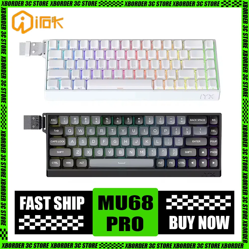 

Iyx Mu68 Pro Mu68pro Magnetic Switch Keyboard Aluminum Alloy 8000hz Quick Trigger Mechanical Gaming Keyboard Rgb Hot Swap Gamer