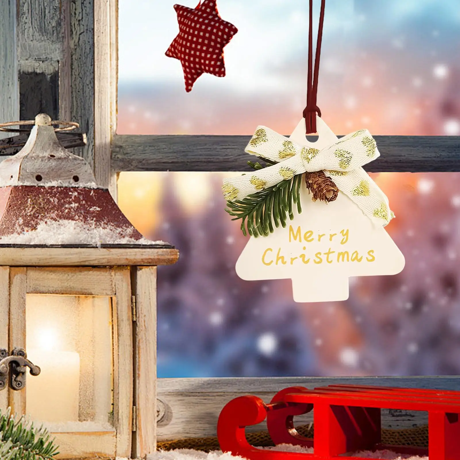 Paper Christmas Ornaments Pendant Holiday Decor Christmas Tree Paper Ornament For Indoor Wall Window Bedroom Living Room Office