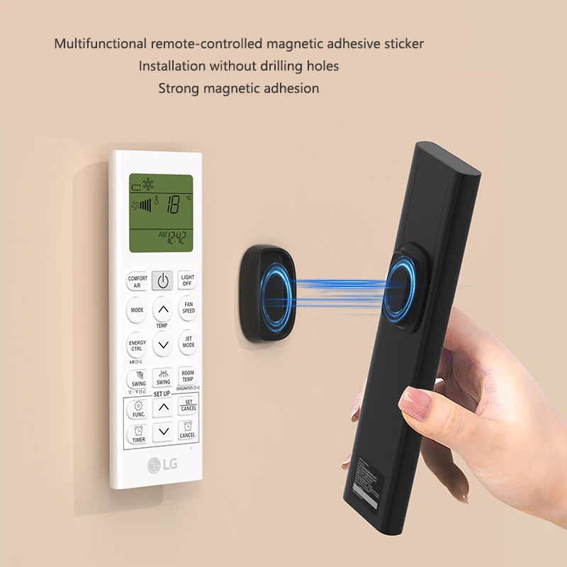 3Pcs Silicone Remote Control Magnetic Clip Wall-mounted Strong Suction Cup for TV and Air Conditioner Remote Controls