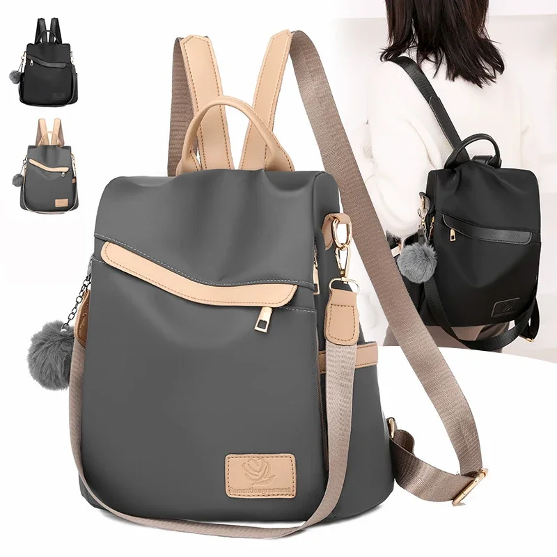 

Waterproof Oxford Cloth Women Backpack Anti-theft Backpack Woman Light Weight Nylon Travel Backpack Fashion School Shoulder Bags