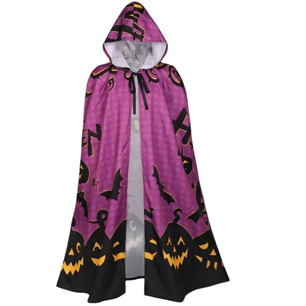 Halloween Cloak Cosplay Masquerade Costume Printed Cloak Cloak Wizard Costume Robe Dress Up Clothing Print