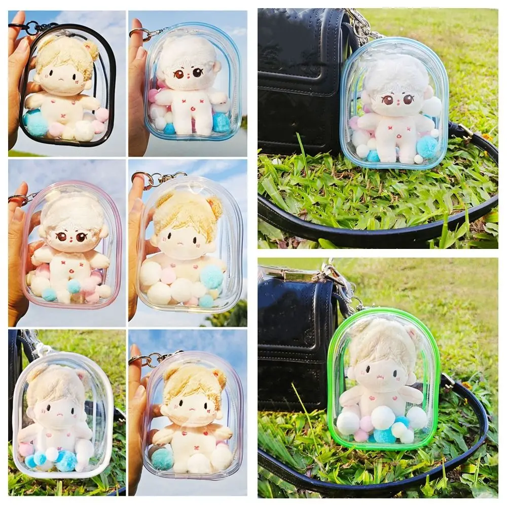 Gift 10cm Doll Outdoor Bag Clear Transparent Multicolor Storage Case PVC Doll Accessories Doll Display Box 10cm Cotton Doll