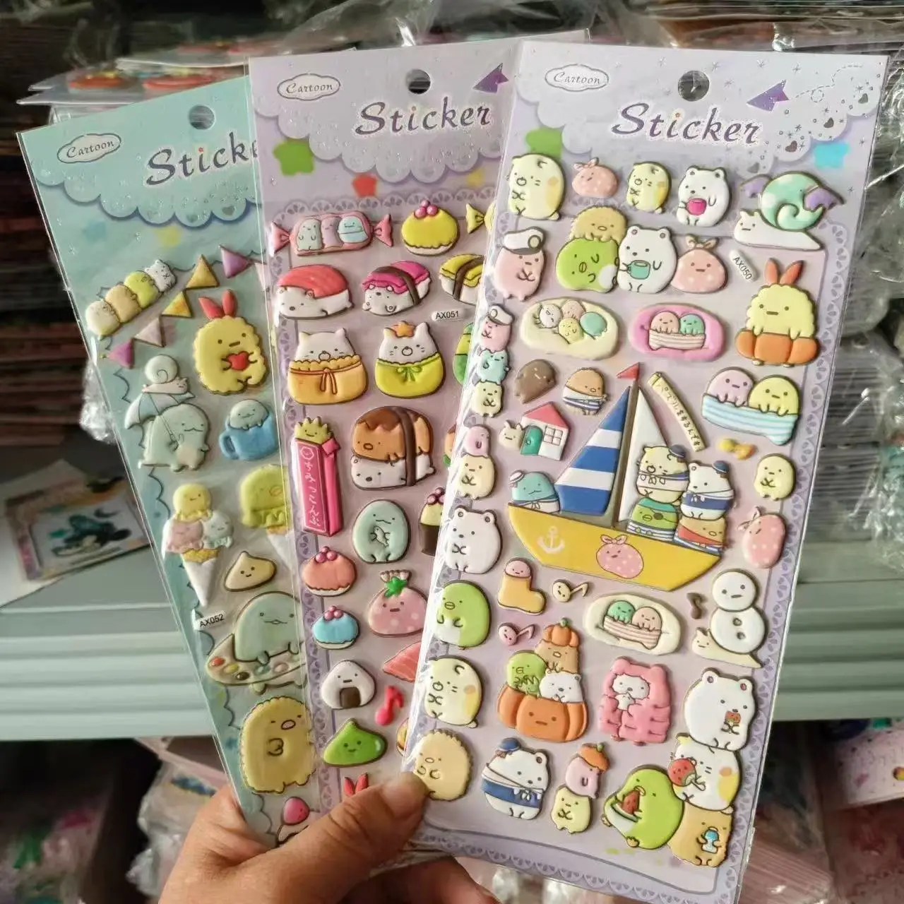 

Japanese Corner Creature 3D Three-dimensional Bubble Stickers Handmade Stickers Kindergarten Children Decoration Reward Stickers