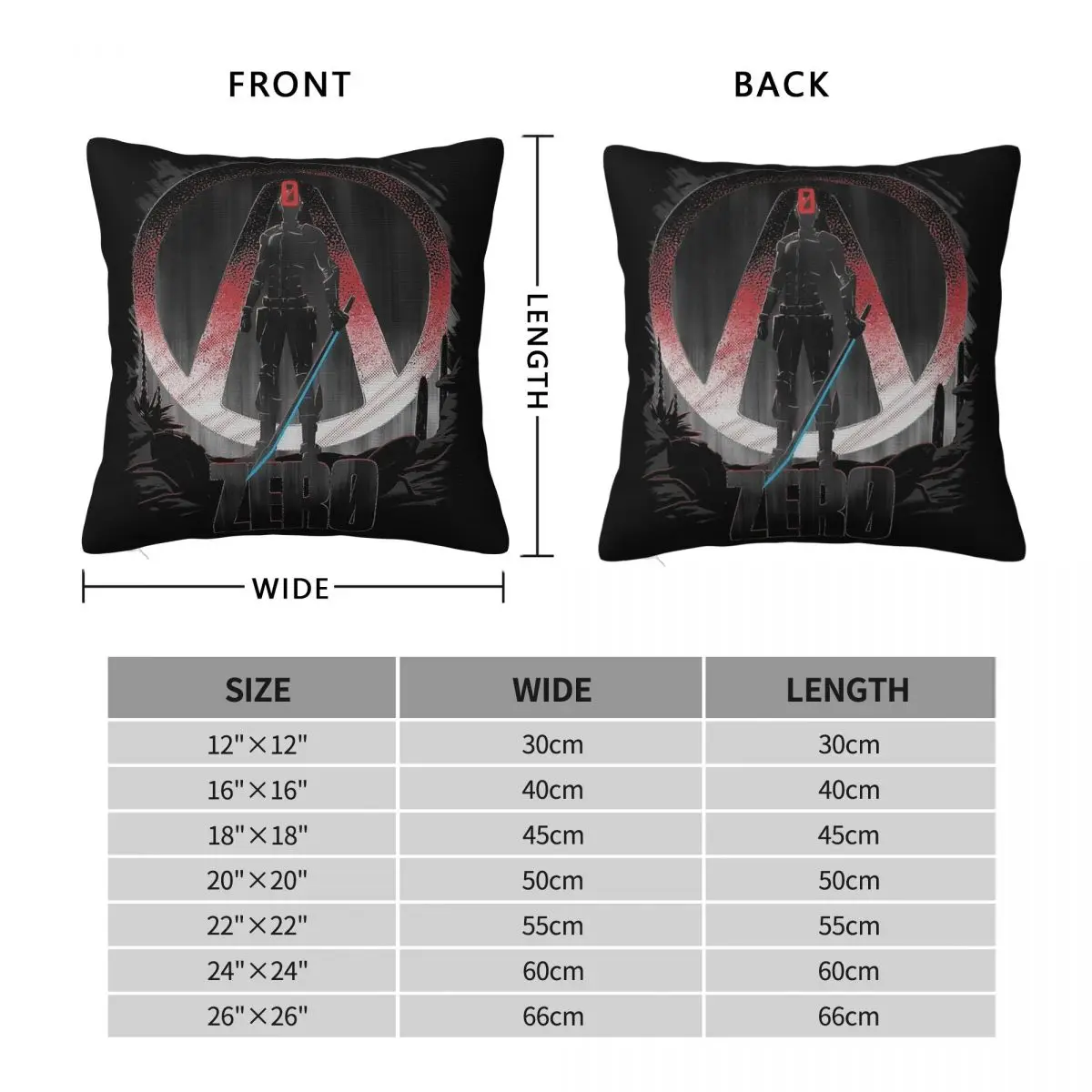 Zer0 Assassin Pillowcase Polyester Linen Velvet Creative Zip Decor Throw Pillow Case Home Cushion Cover 18