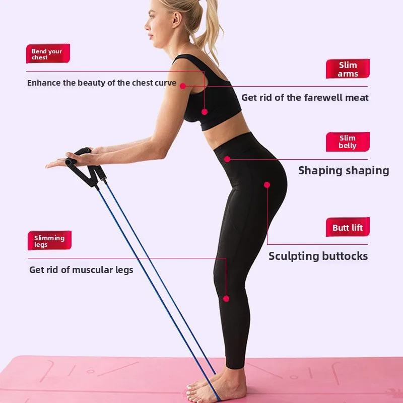 Picture 3: 1pc 3-Level Resistance Bands with Handles for Home Workouts and Strength Training - Perfect for Yoga, Pilates, and Fitness Equip