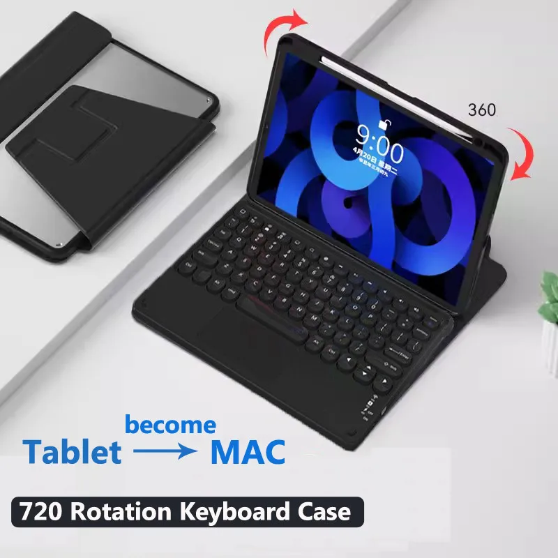 Touchpad Keyboard for Huawei MatePad 12 X 2024 Air 12 Inch Pro 12.2 SE 11 11.5 S Pro 10.8 10.4 11 PaperMatte 720° Rotation Cover