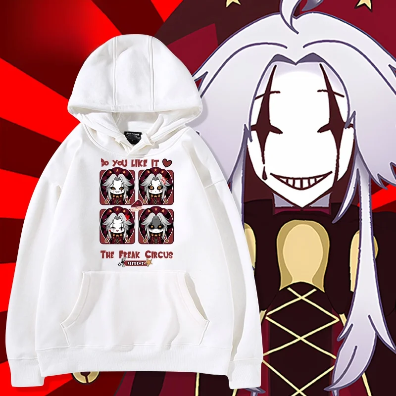 

Повседневная толстовка с длинными рукавами и капюшоном из комфортной хлопково-полиэстеровой смеси с принтом «Цирк» и «Пьеро» для подростков
