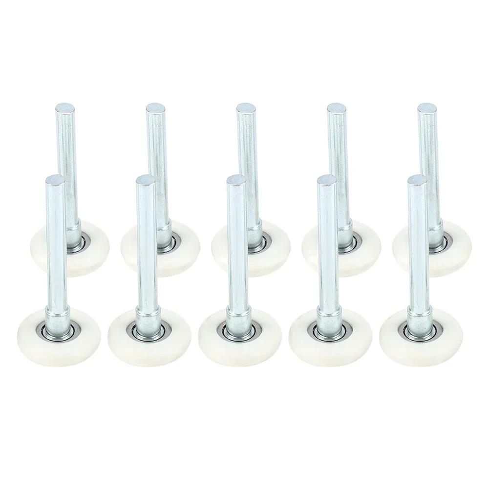 10PCS Garage Door Gate Nylon Roller Sectional Replacement Bearing Wheel 2'' Stem Diameter Plastic Metal