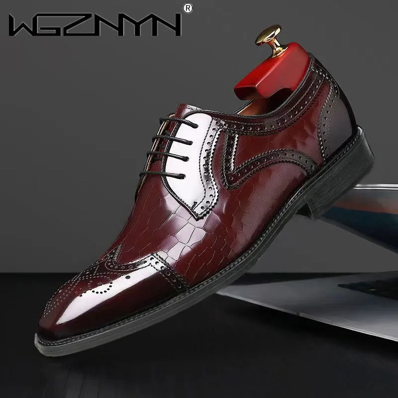 

НОВЫЕ роскошные мужские деловые туфли в стиле ретро, мужские повседневные лоферы без шнуровки, брендовые мокасины с пряжкой, броги, деловая официальная обувь, осенний новый стиль