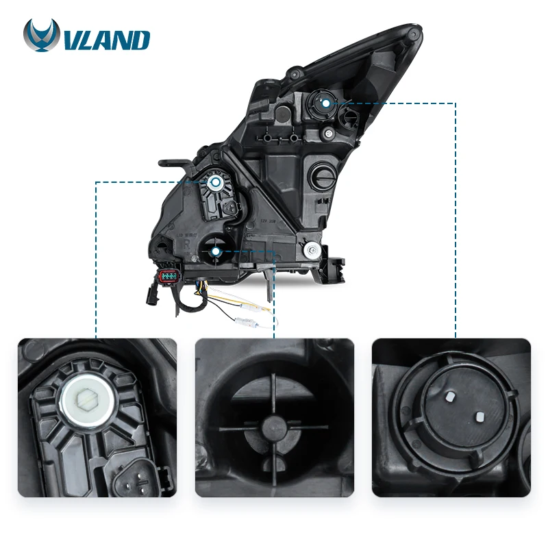 VLAND Manufacturer Assembly Full LED Day Running Light Accessori per auto R35 Faro 2008-2023 Luce LED modificata per Nissan GTR