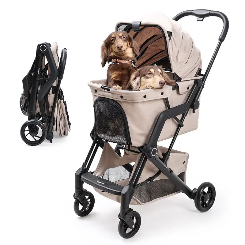 High Quality Portable Pet Stroller For Small Dogs And Cats Fabric Material For Travel & Carrying