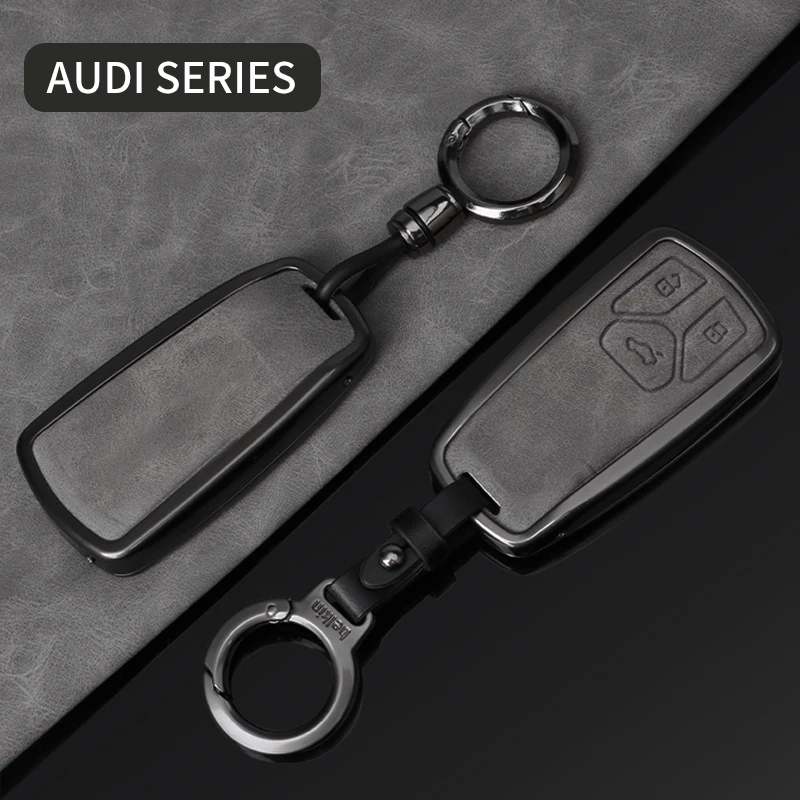 New Zinc Alloy Car Key Case Cover Shell For Audi A1 A3 8P A4 B8 B9 A5 A6 C7 A7 A8 Q3 Q5 Q7 Q8 C8 D5 4M RS3 S4 S5 S7 TT E-tron
