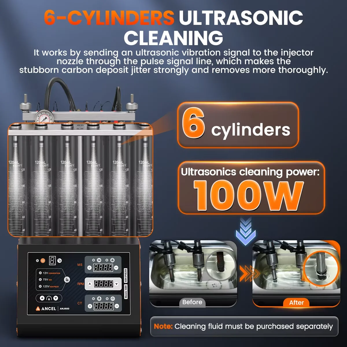 Limpiador ultrasónico de inyec - Fuel Injector Cleaner reseña y precio