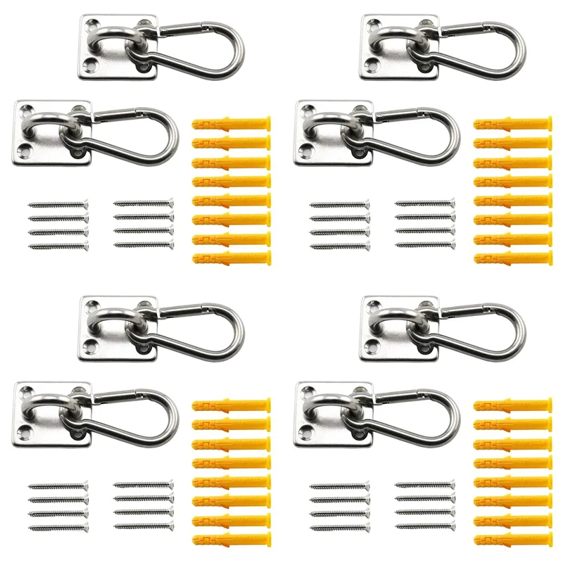 

ABWR-8 Set M6 Ceiling Wall Mount Hanging Hardware Fitting Set U-Shaped Hooks For Yoga Hammock Swings Marine Yacht Accessories