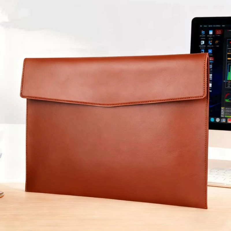 

Professional A4 Document Carrier - Faux Leather Expandable File with Exam & Contract StorageMulti-Pocket Portfolio for Students