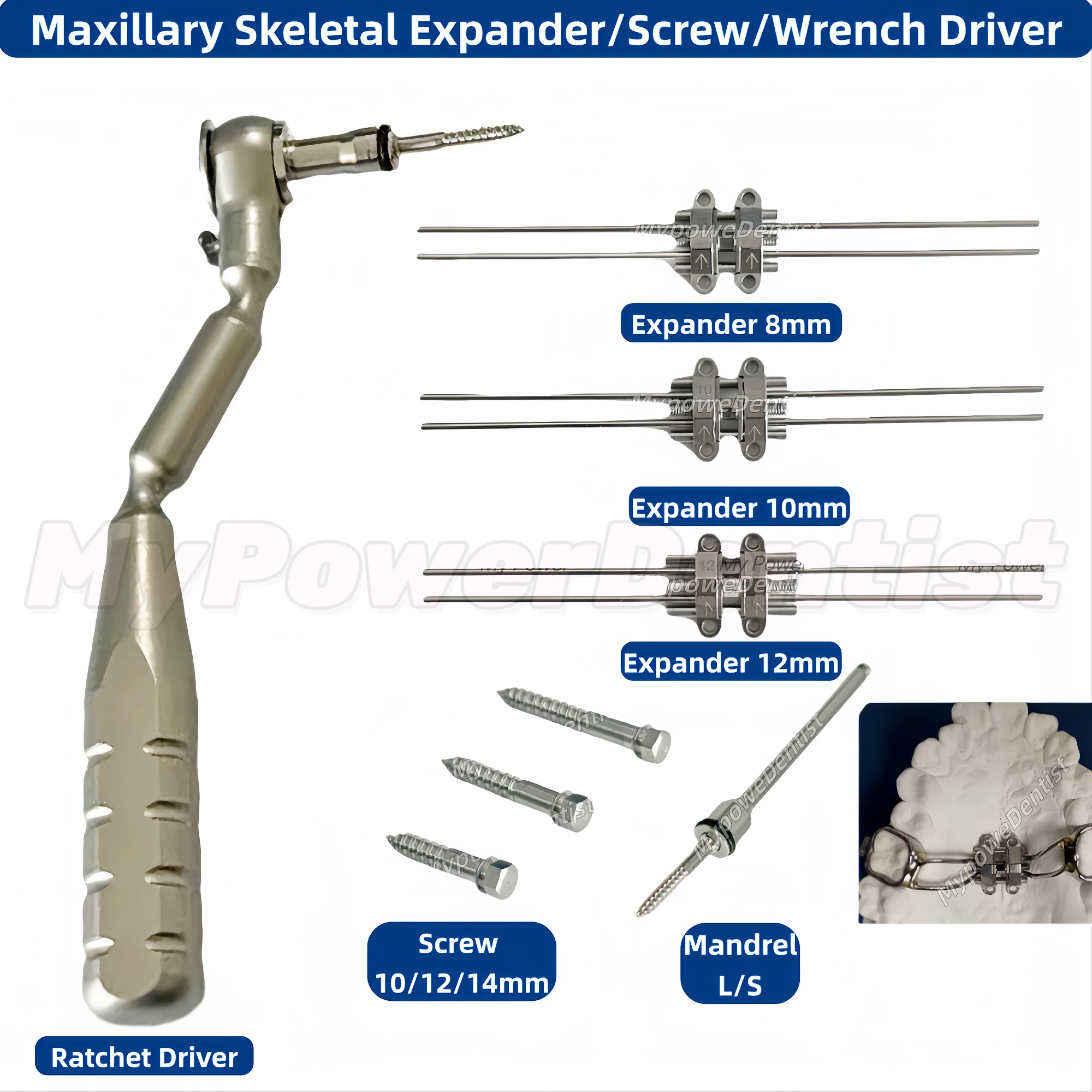 

Стоматологический расширительный винт Быстроразъемные крепежные винты для скелетона Расширитель MSE Винты 8/10/12 мм/эспандер MSE/отвертка с храповым механизмом