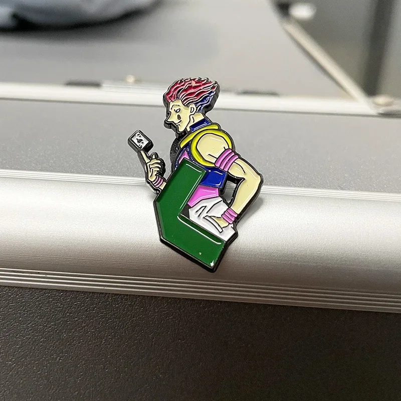 دبوس مينا ساحر HxH مهرج ، بروش صياد X صياد ، هيسوكا مورو ، شارة مورو ، مجوهرات فنية أنيمي ، ديكور حقيبة ظهر