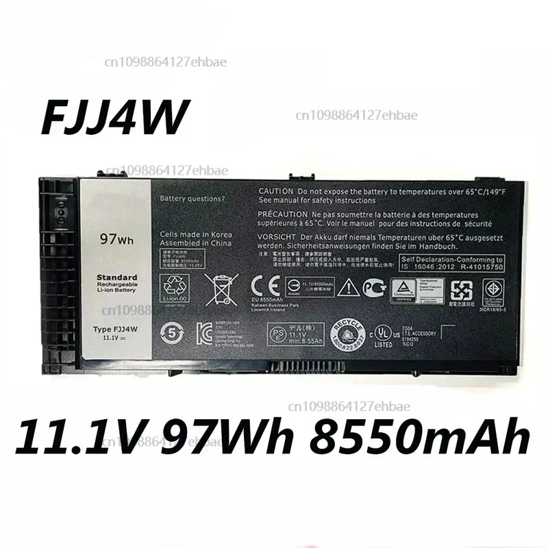 

FJJ4W FV993 PG6RC R7PND 8550 мАч 11,1 В 97 Втч Аккумулятор для ноутбука DELL Precision M6600 M6700 M6800 M4800 M4600 SeriesFast