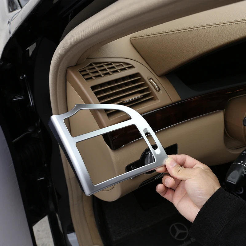 

For Mercedes Benz S Class W221 2008-2013 Car Dashboard Side Air Outlet Panel Frame Trim Cover ABS Carbon Fiber Accessories