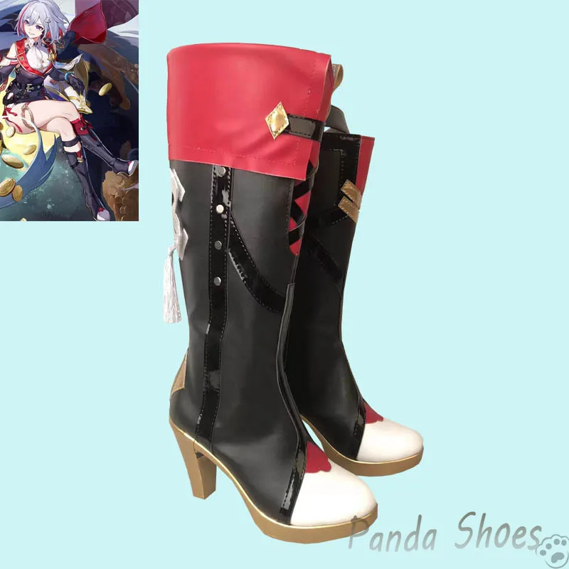 Honkai: Star Rail Topaz Cosplay Shoes Anime Game Cos stivali lunghi Comic Cosplay Costume Prop Shoes for Con Halloween Party