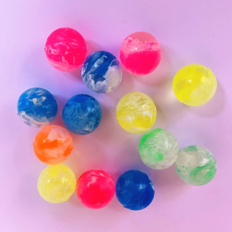 20Pcs 20MM Bouncy Ball Marbles Rubber Jumping Balls Outdoor Games Anti-stress Garden Children Water Toys Kids Party Favors Gift