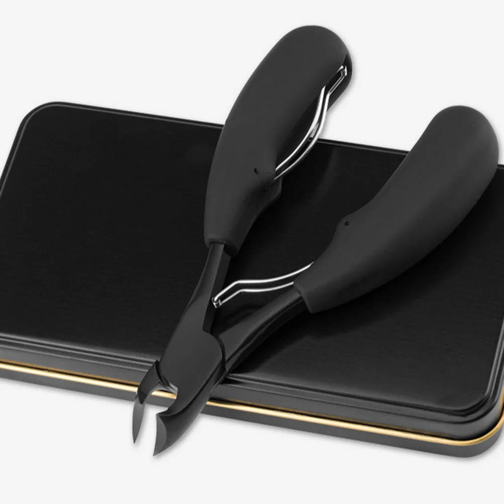 

NOLITOY 1pc Black Metal Toe Nail Clipper Cutter Manicure Tool for Feet Fingernails