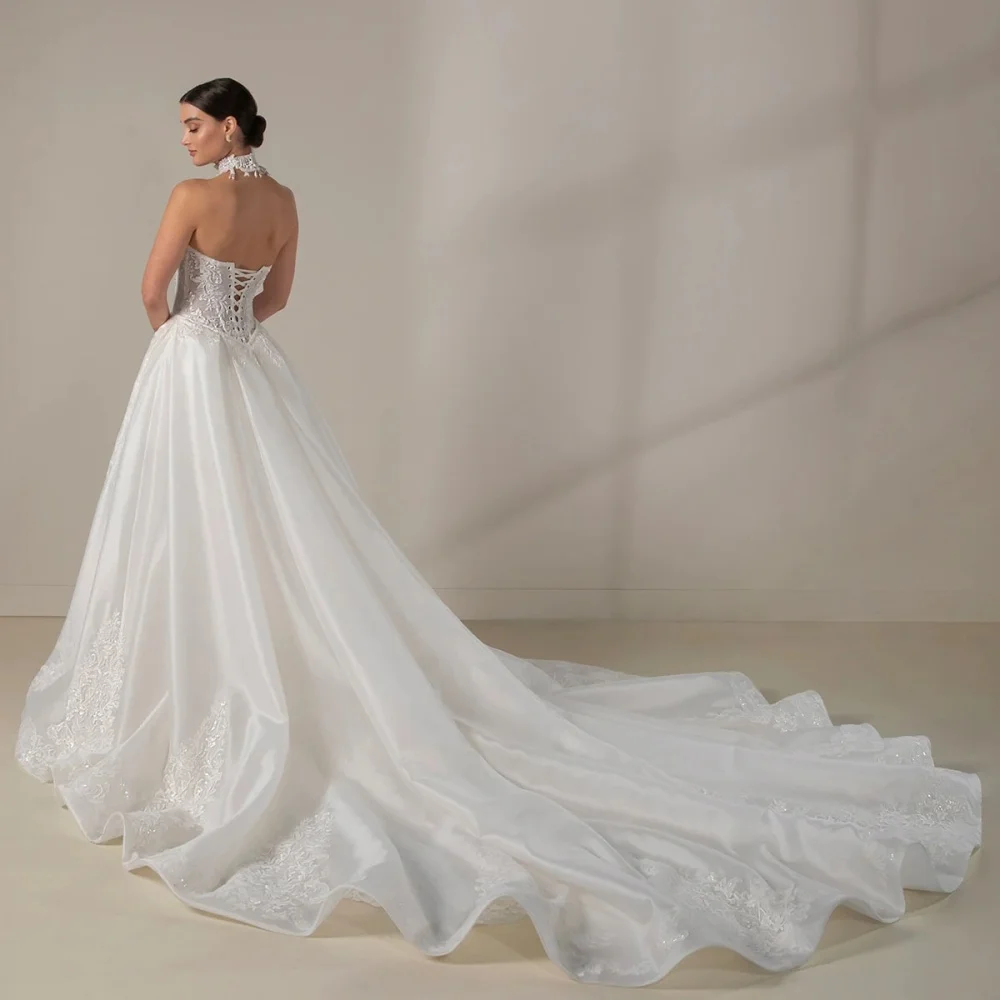레이스 고급 웨딩 드레스 맞춤형 우아한 인어 신부 드레스 스트랩리스 스파게티 스트랩 신부 가운 베스티도스 데 노비아
