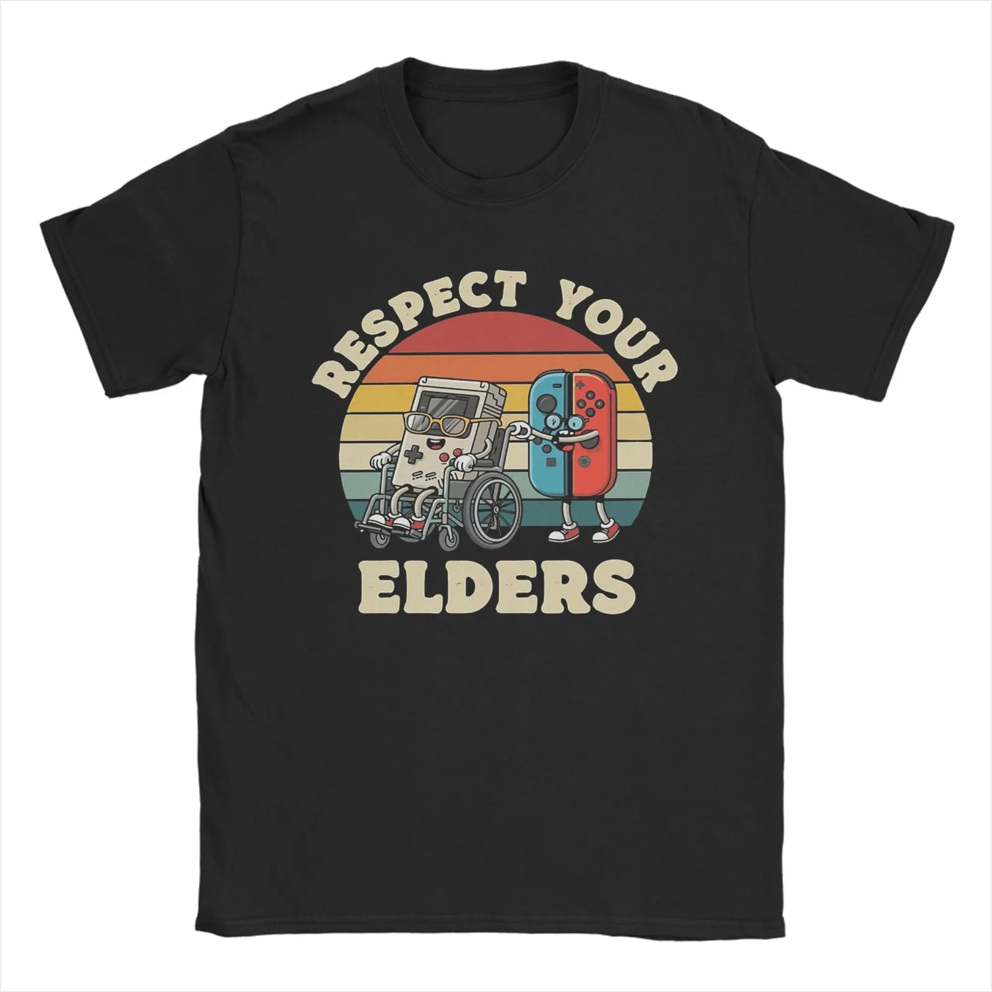 

Men T-Shirt Respect Your Elders Novelty Cotton Tee Shirt Short Sleeve T Shirts Round Neck Clothing Original