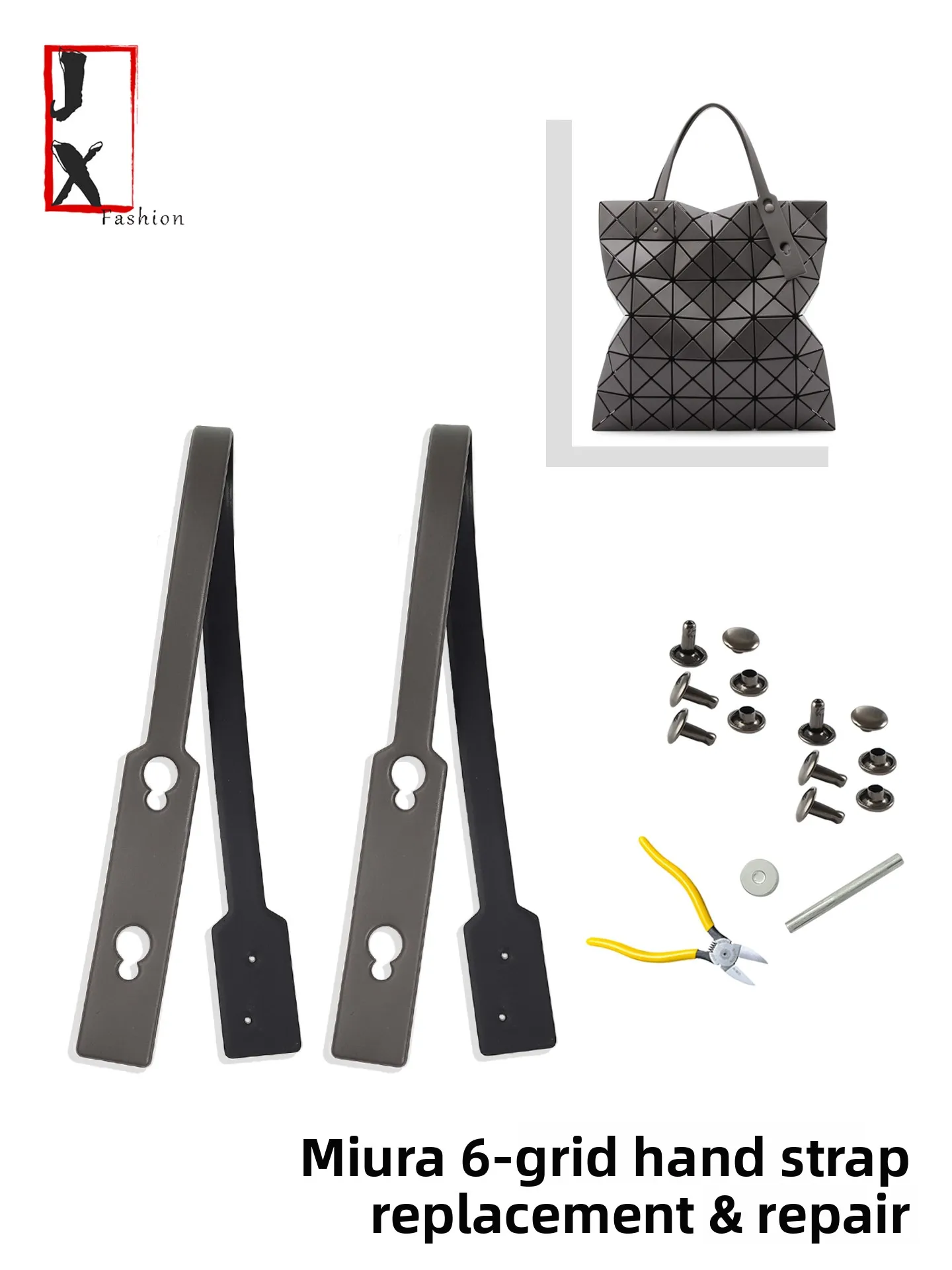 Three Houses One Life 6 Grids Handbag Strap Replacement Repair Handle Strap Accessories Handheld Bag Parts And Accessories