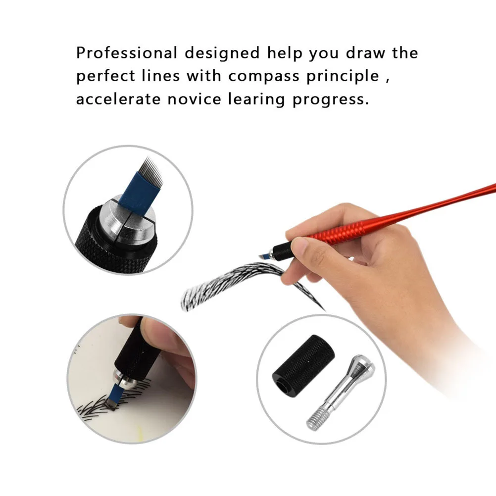 

Snake Pattern Embroidery Pen Slender Pointed Manual Tool For Eyebrow Lip Liner Tattooing Art Multifunctional