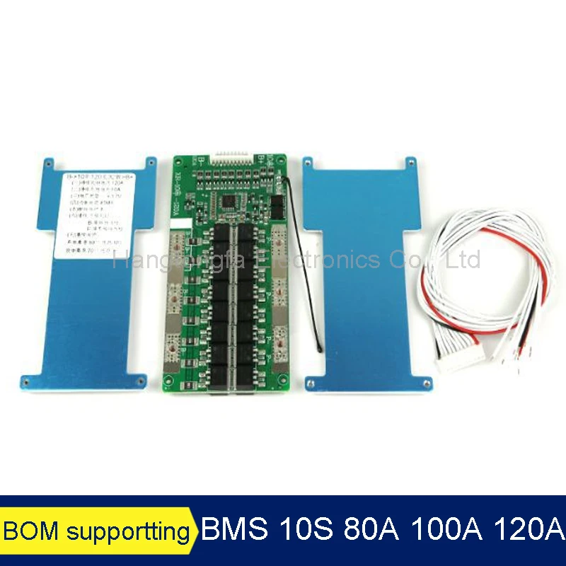 Балансировочная плата BMS 10S 48 В, 80 А, 18650 А, а, литий-ионная литий-полимерная защита заряда, равновесие печатной платы для электронного велосипеда EScoote