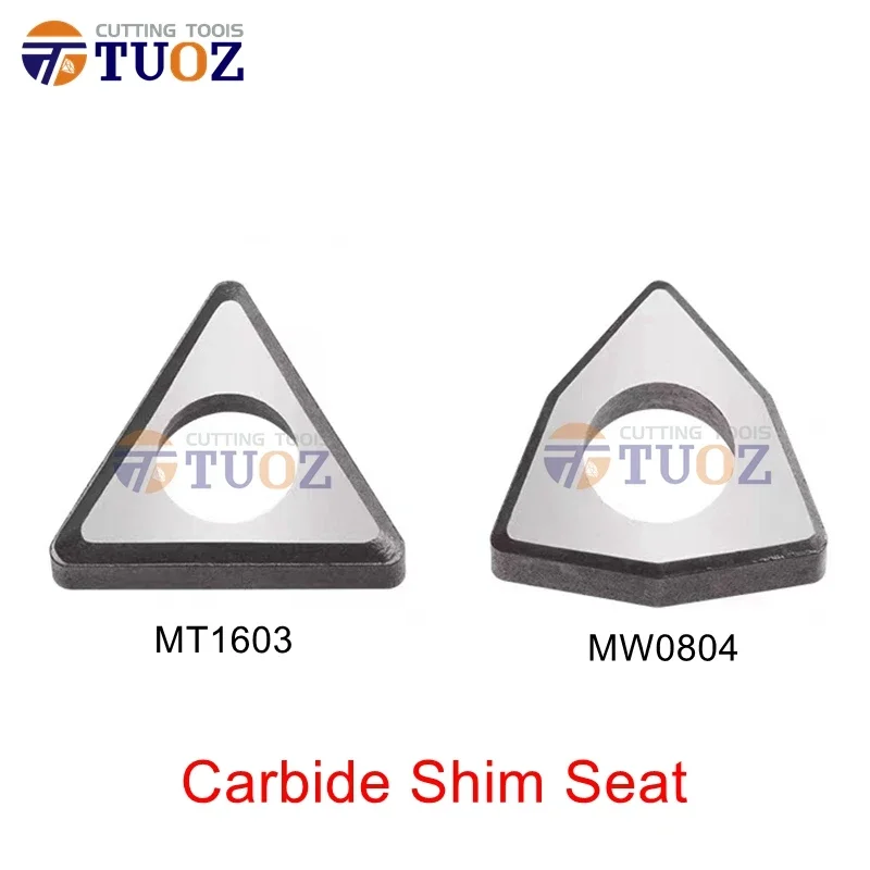 TUOZ 10pcs Carbide Shim Seat MT1603 MT1604 MT2204 MW0608 MW0603 MW0804 TNMG WNMG Accessories Knife Pad for CNC Turning Tool