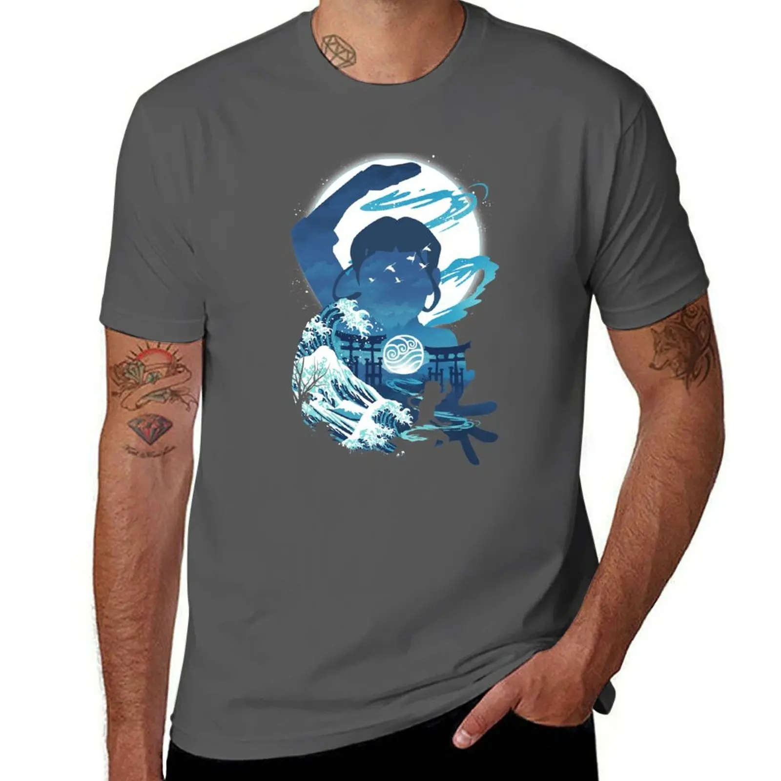 

Waterbender Landscape T-Shirt Heavy Duty Casual Work Tee