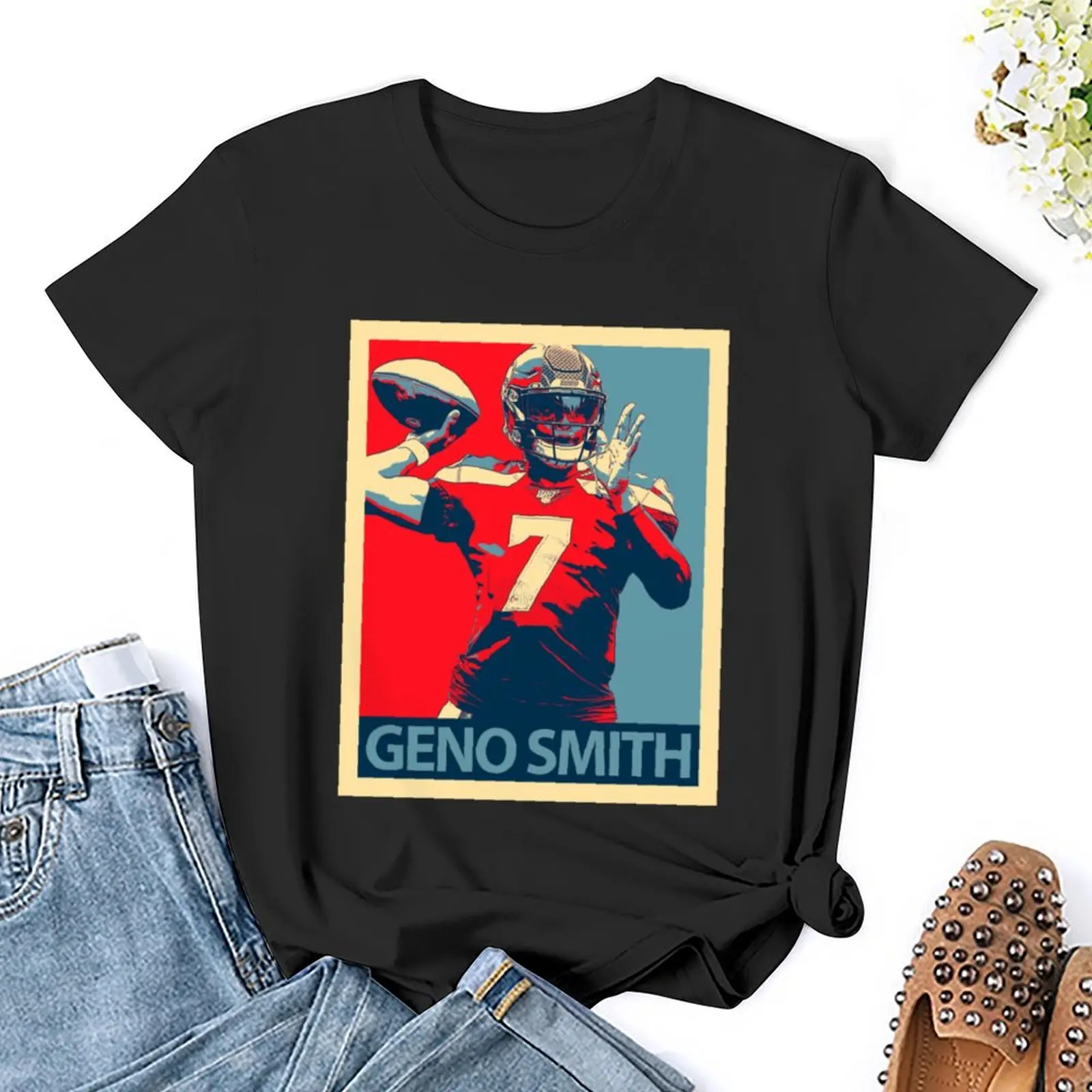 Geno Smith trending T-Shirt korean fashion Female clothing tees Short sleeve tee t-shirts for Women graphic tees