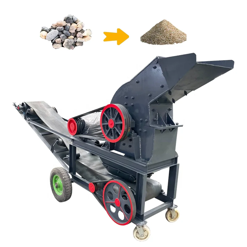 

New Mobile Hammer Crusher Machine For Quartz Stone Crusher With Engine Motor Gearbox Pump PLC & Gear Core Components Included