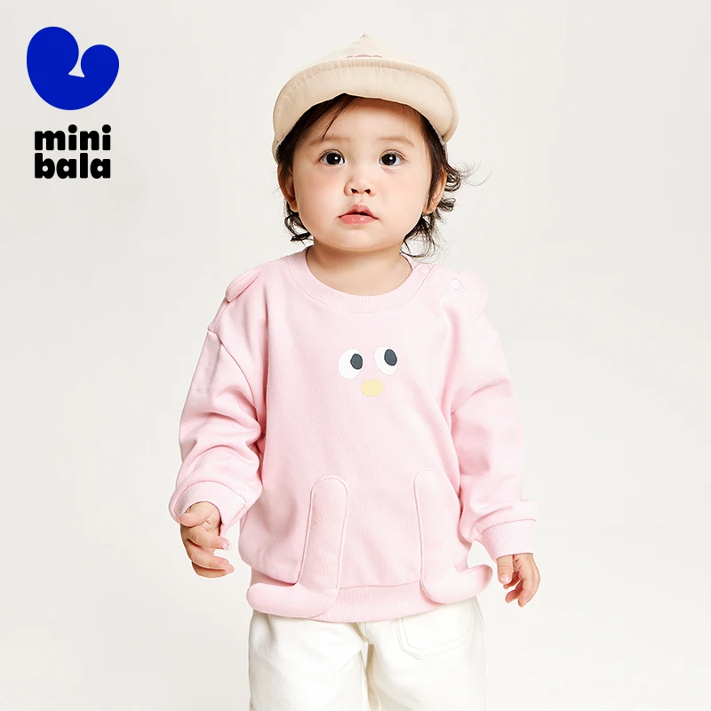 Mini Bala Long Sleeve Sweater Unisex Children Sweater Spring Fashionable and Cute Children Top