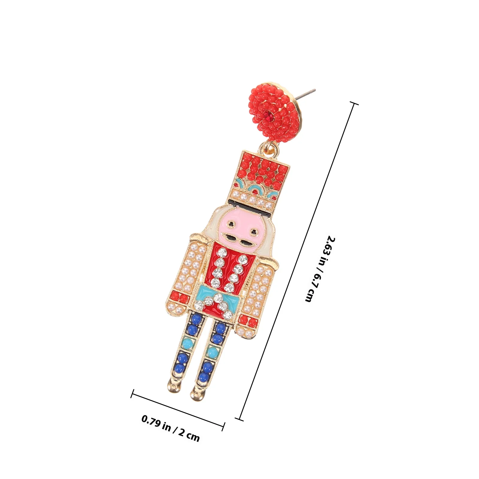 1 زوج لطيف كسارة البندق أقراط سبيكة الأذن ترصيع للنساء لذيذ الأقراط الصغيرة الأزياء والمجوهرات لارتداء اليومي