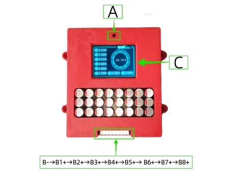 Heltecbms 4s 6s 8s Aktiver Balancer mit Spannungsanzeige TFT Lipo/Lifepo4 Batterie-Spannungstester 4s 5a Energieübertragungs-Equalizer – Detail 20