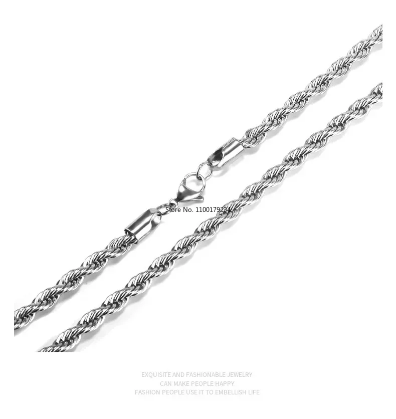 7/8/10mm Dog Collars Twisted Chain Gold Silver Color Metal Basic Chains Puppy Pet Accessories  Bouledogue Français Harnais